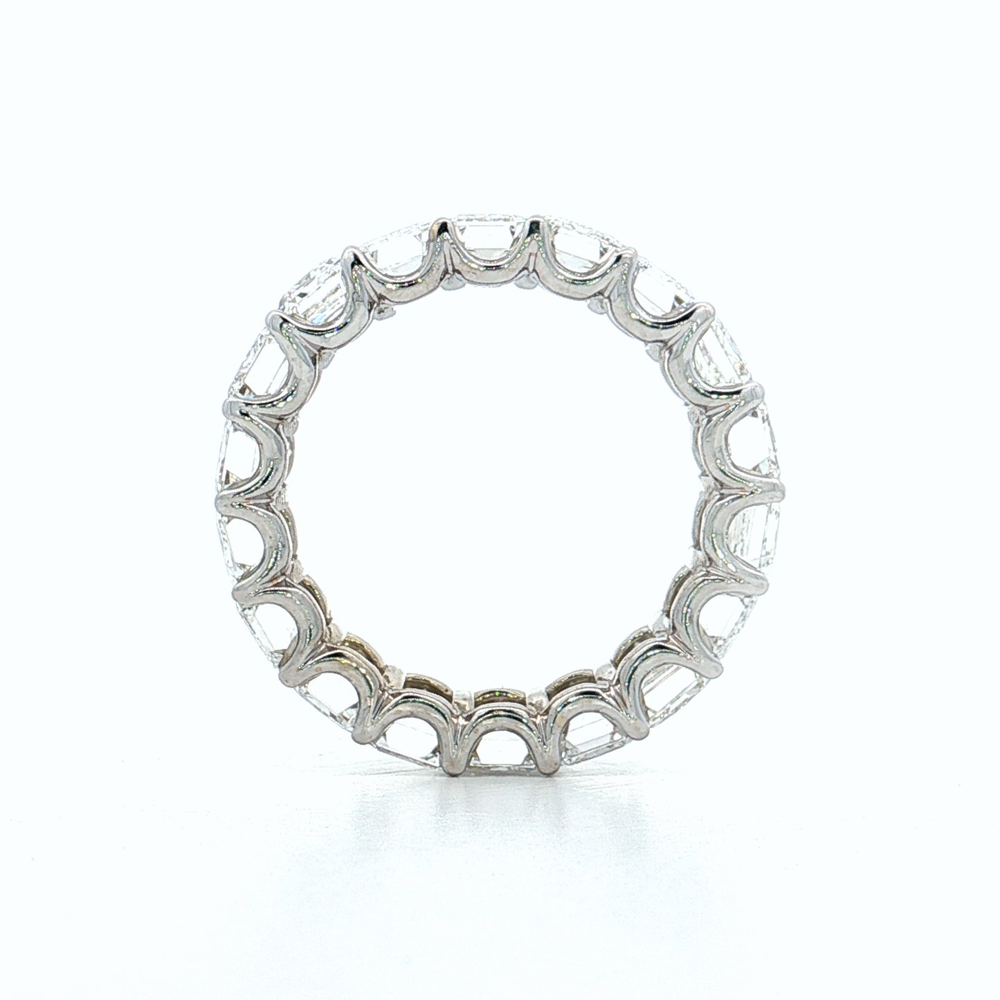 7.59 Ashoka Diamond Eternity Ring 18k White Gold