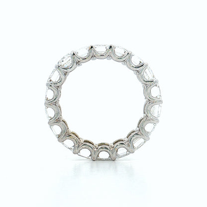 7.59 Ashoka Diamond Eternity Ring 18k White Gold