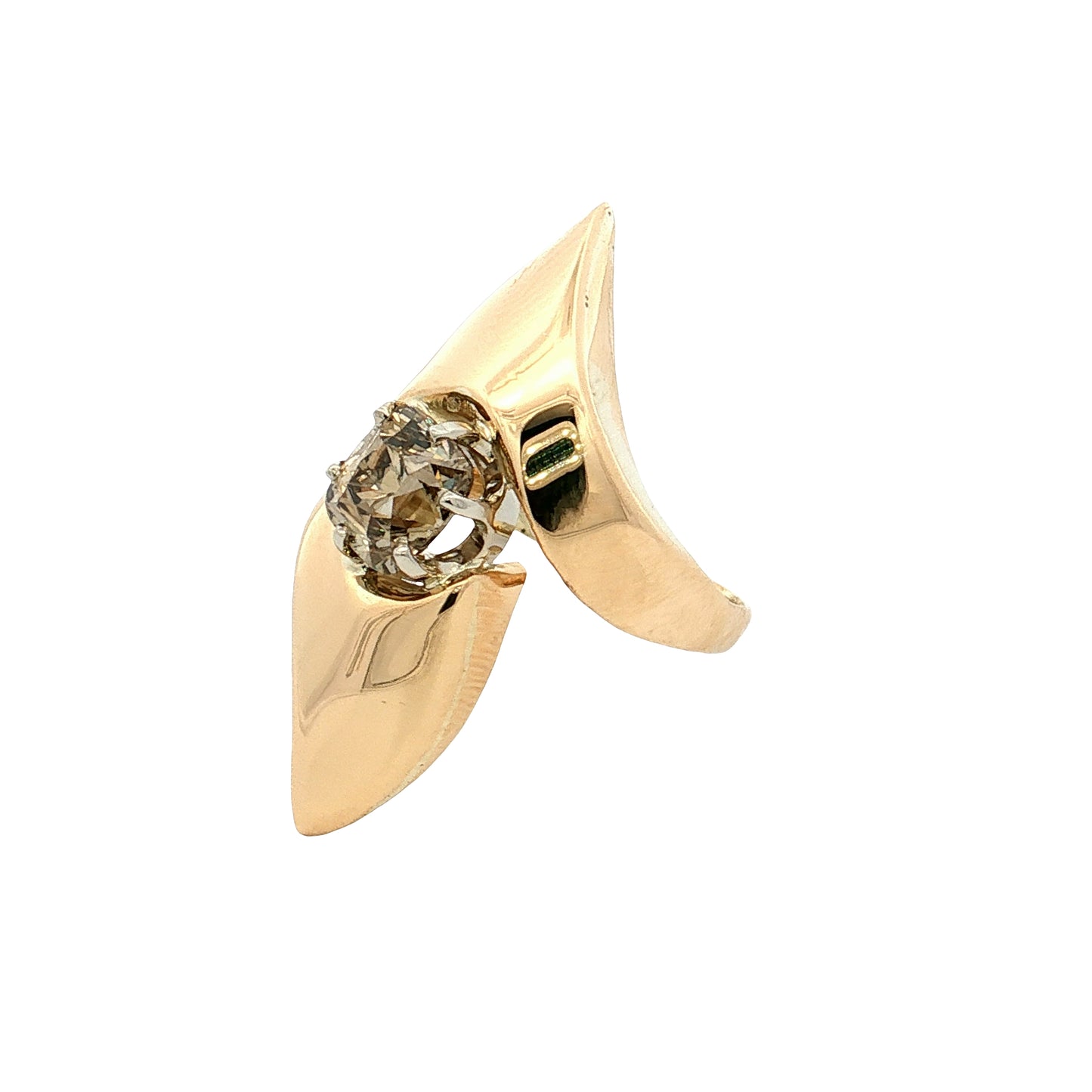 1.54 Antique Cushion Diamond Cocktail Ring 18k