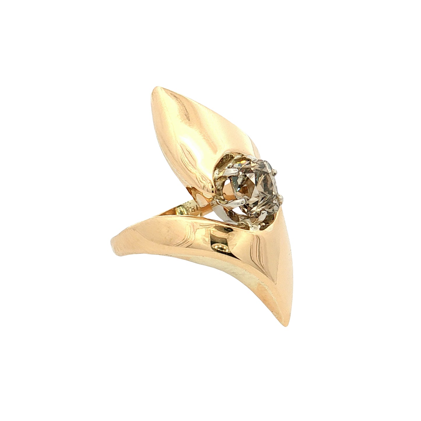 1.54 Antique Cushion Diamond Cocktail Ring 18k