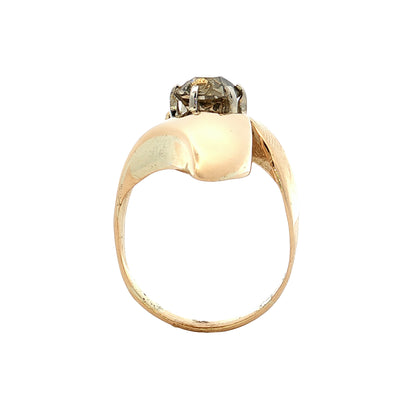 1.54 Antique Cushion Diamond Cocktail Ring 18k