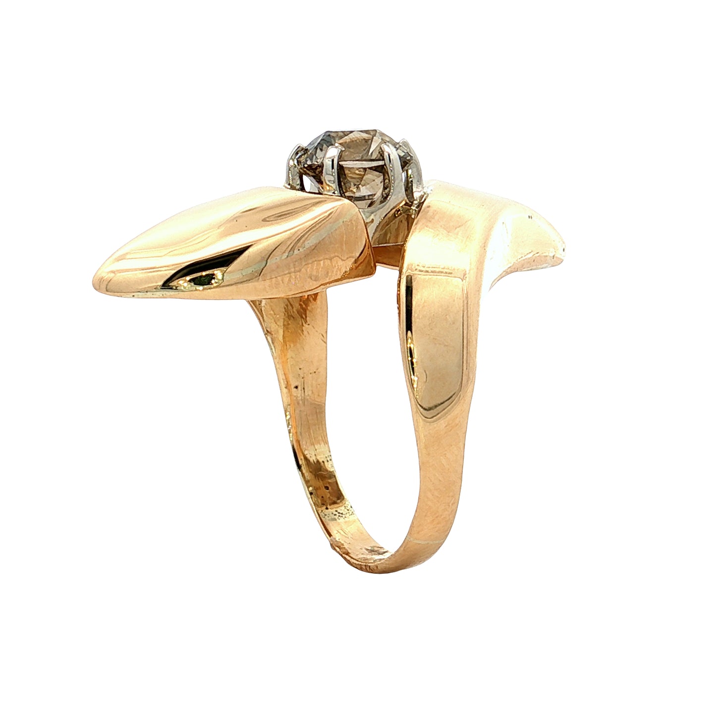 1.54 Antique Cushion Diamond Cocktail Ring 18k