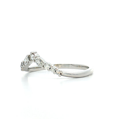 .42 Diamond Contour Wedding Band 14k White Gold