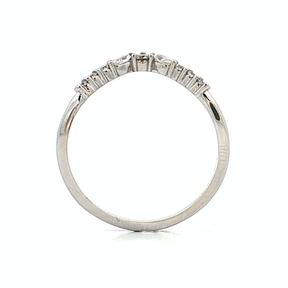 .42 Diamond Contour Wedding Band 14k White Gold