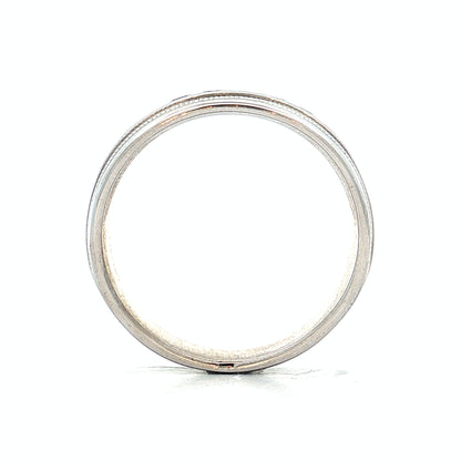.48 Mens Diamond Channel Set Band 14k White Gold