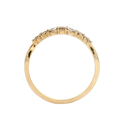 .42 Marquise & Round Diamond Contour Band 14k