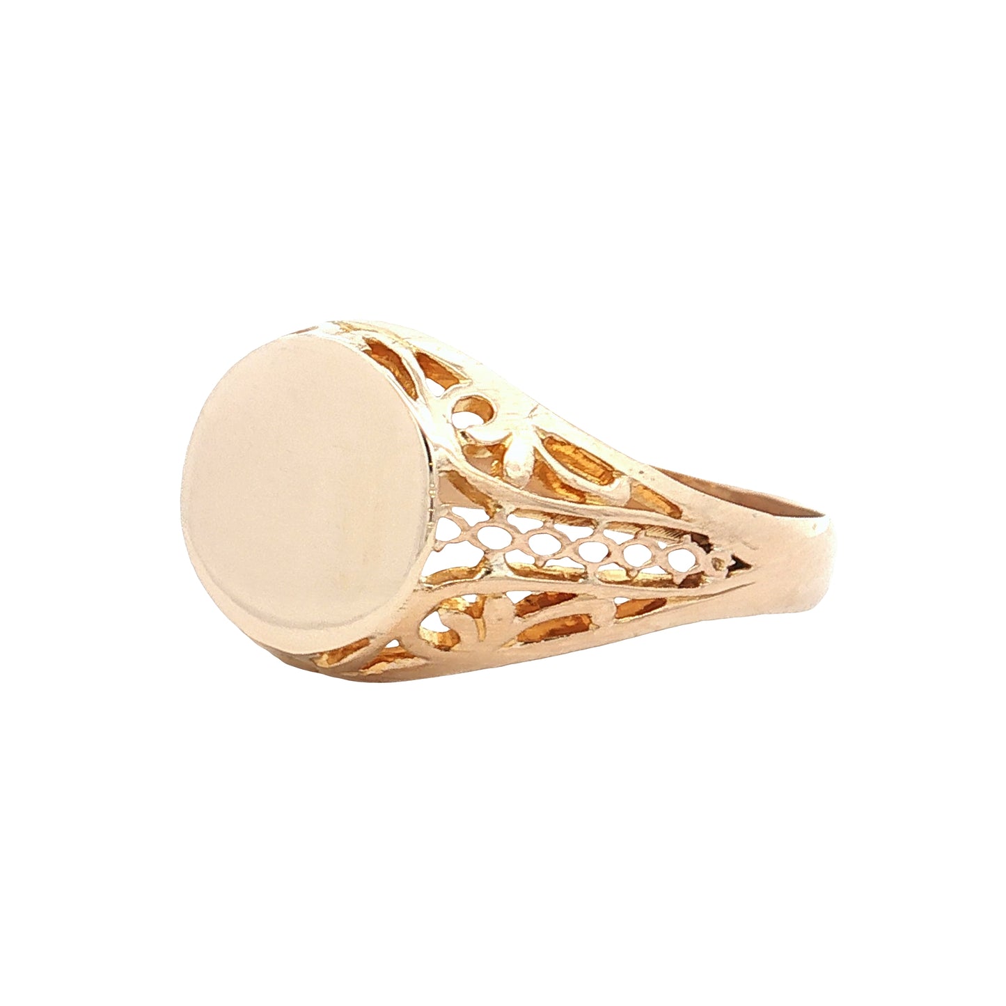 Vintage Mid-Century Signet Ring 10k Yellow Gold
