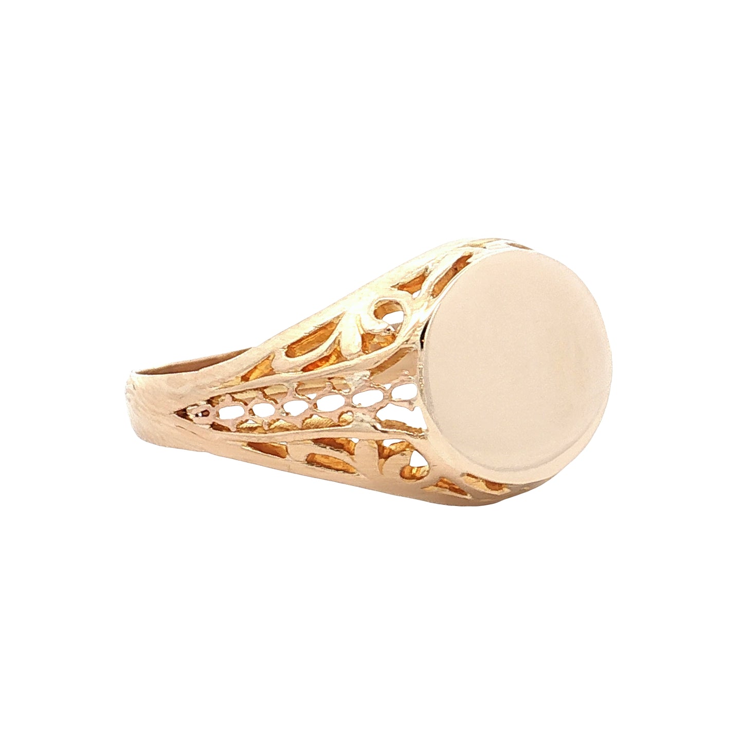 Vintage Mid-Century Signet Ring 10k Yellow Gold