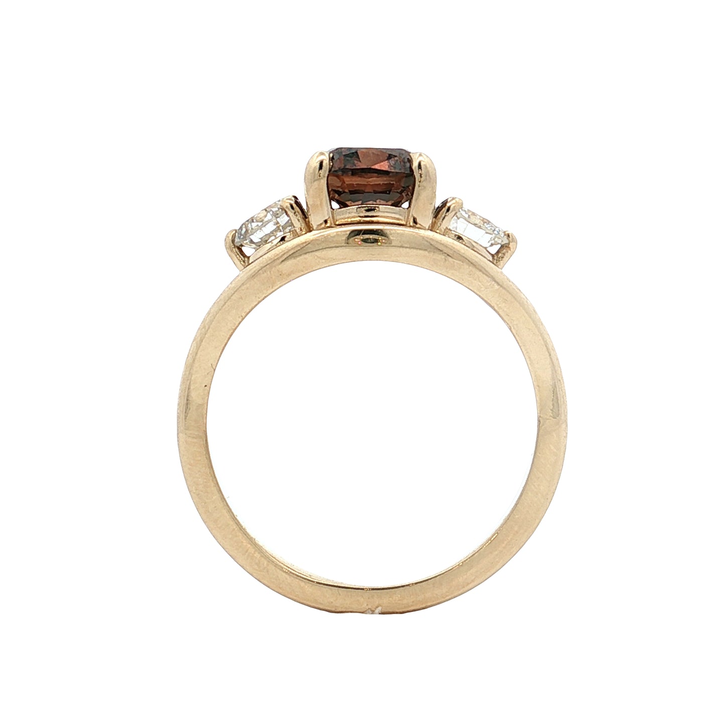 1.65 Fancy Champagne Diamond Engagement Ring 14k