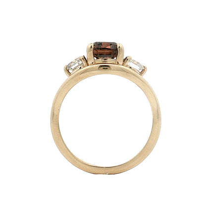 1.65 Fancy Champagne Diamond Engagement Ring 14k