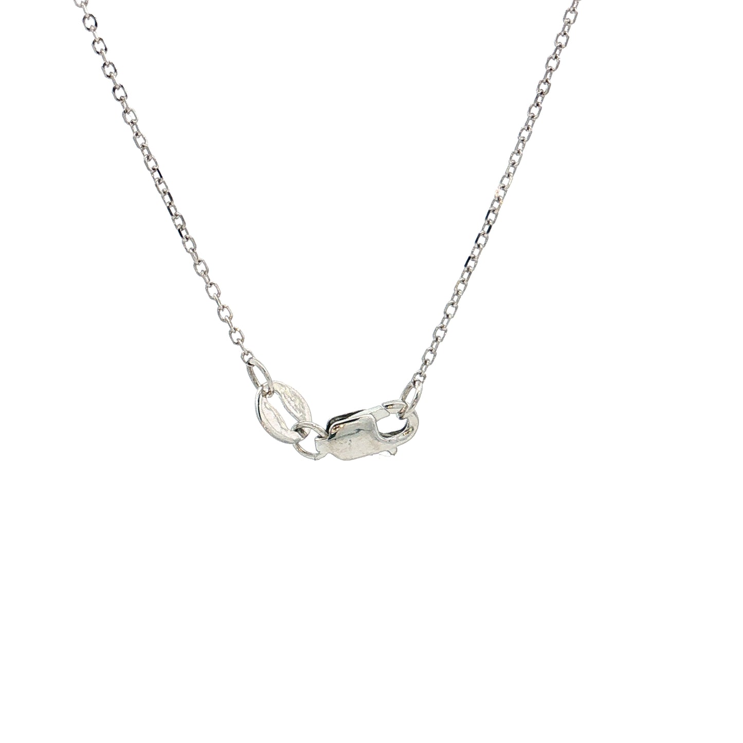 .95 Blue Sapphire Emerald Cut Pendant 14k White Gold