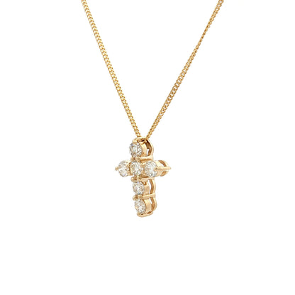.43 Diamond Cross Pendant 14k Rose Gold