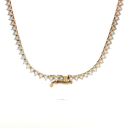 5.18 Diamond Tennis Necklace 14k Yellow Gold