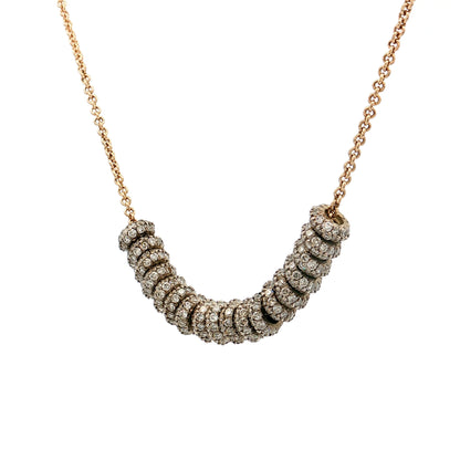 1.98 Diamond Rondelle Necklace 14k & 18k Gold