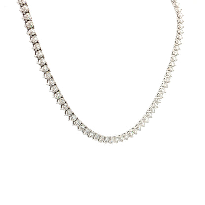 5.25 Diamond Tennis Necklace 14k White Gold