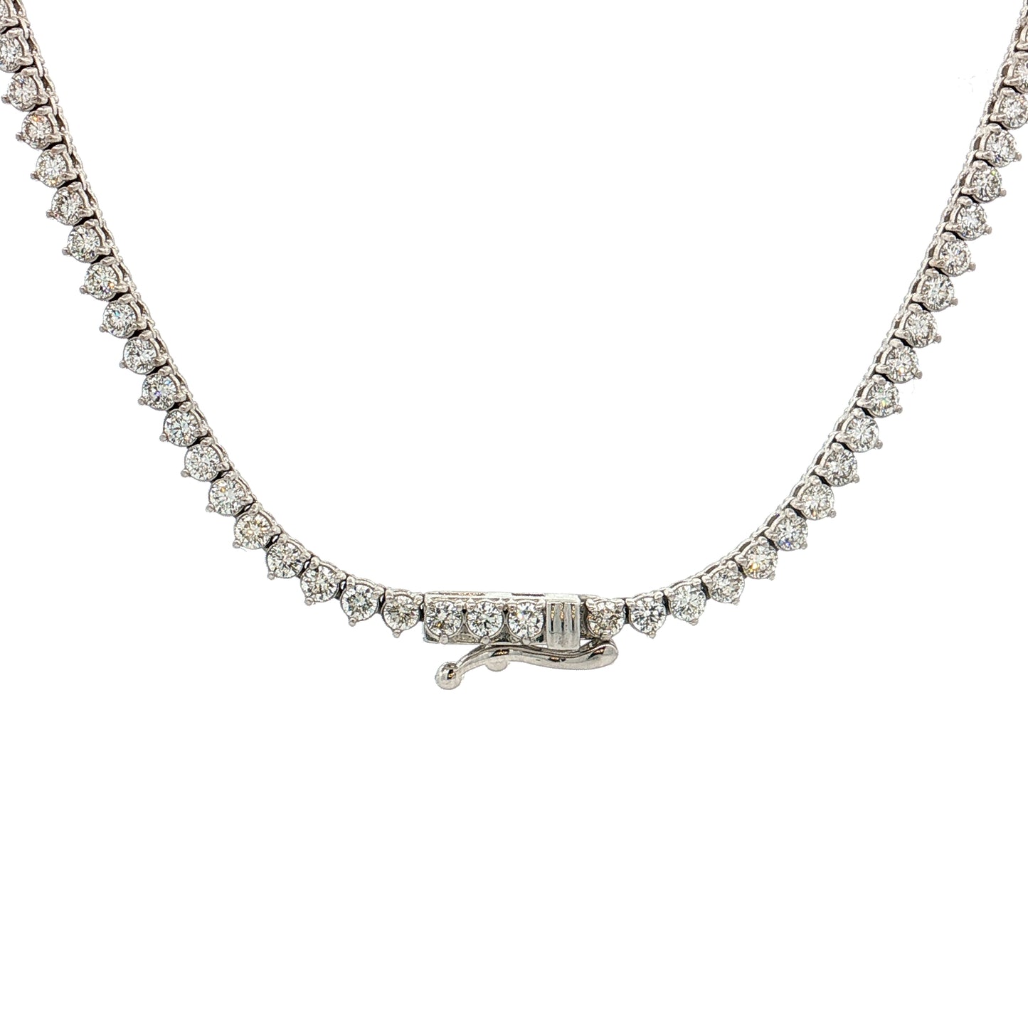 5.25 Diamond Tennis Necklace 14k White Gold