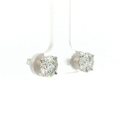 3.00 GIA Transitional Diamond Stud Earrings 18k