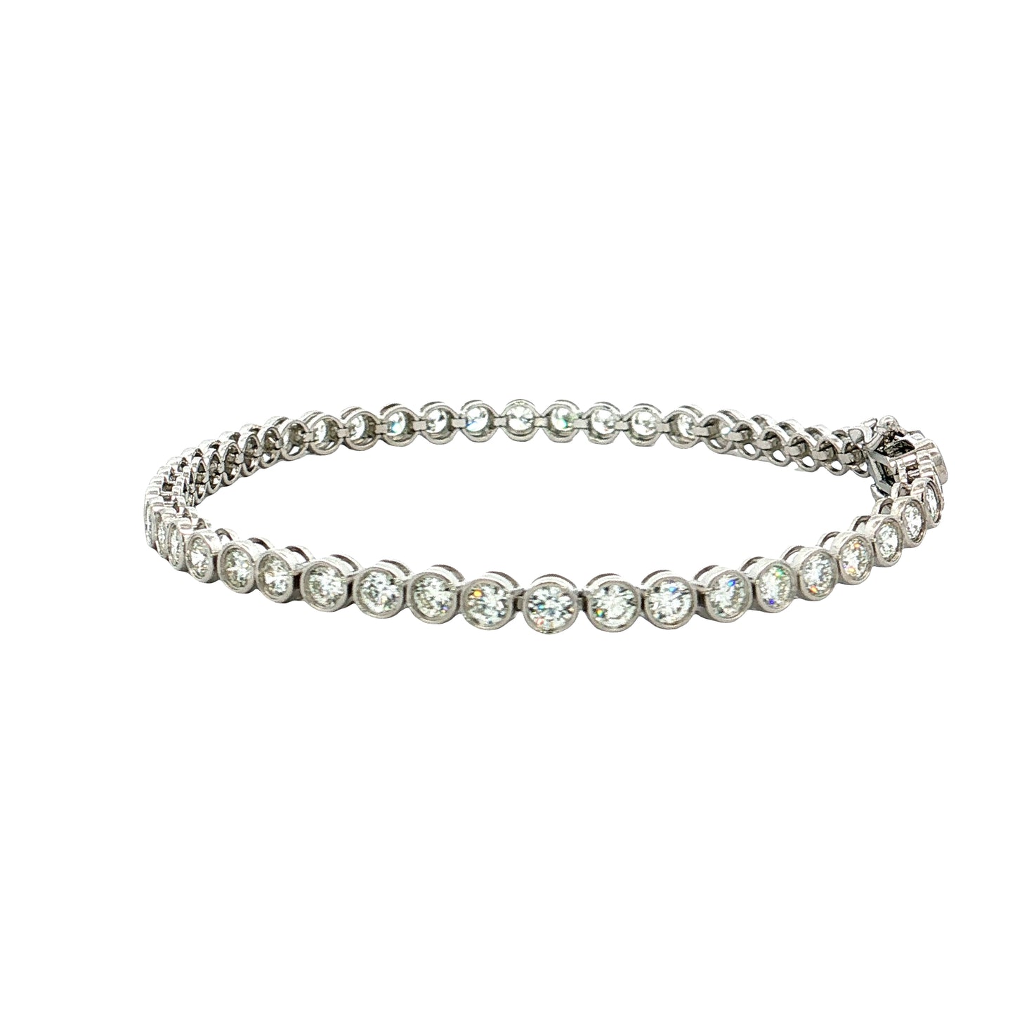 4.02 Round Brilliant Diamond Tennis Bracelet 14k