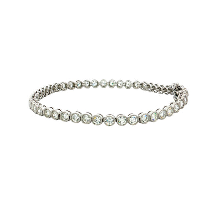 4.02 Round Brilliant Diamond Tennis Bracelet 14k