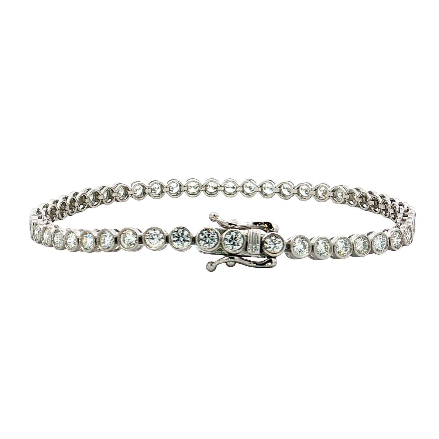 4.02 Round Brilliant Diamond Tennis Bracelet 14k