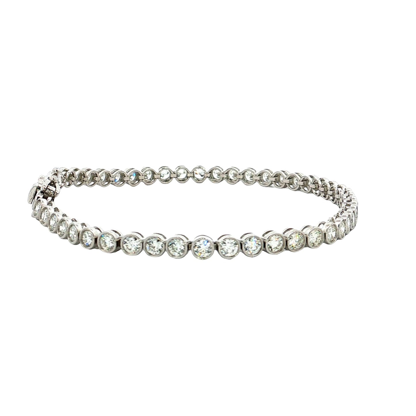 4.02 Round Brilliant Diamond Tennis Bracelet 14k