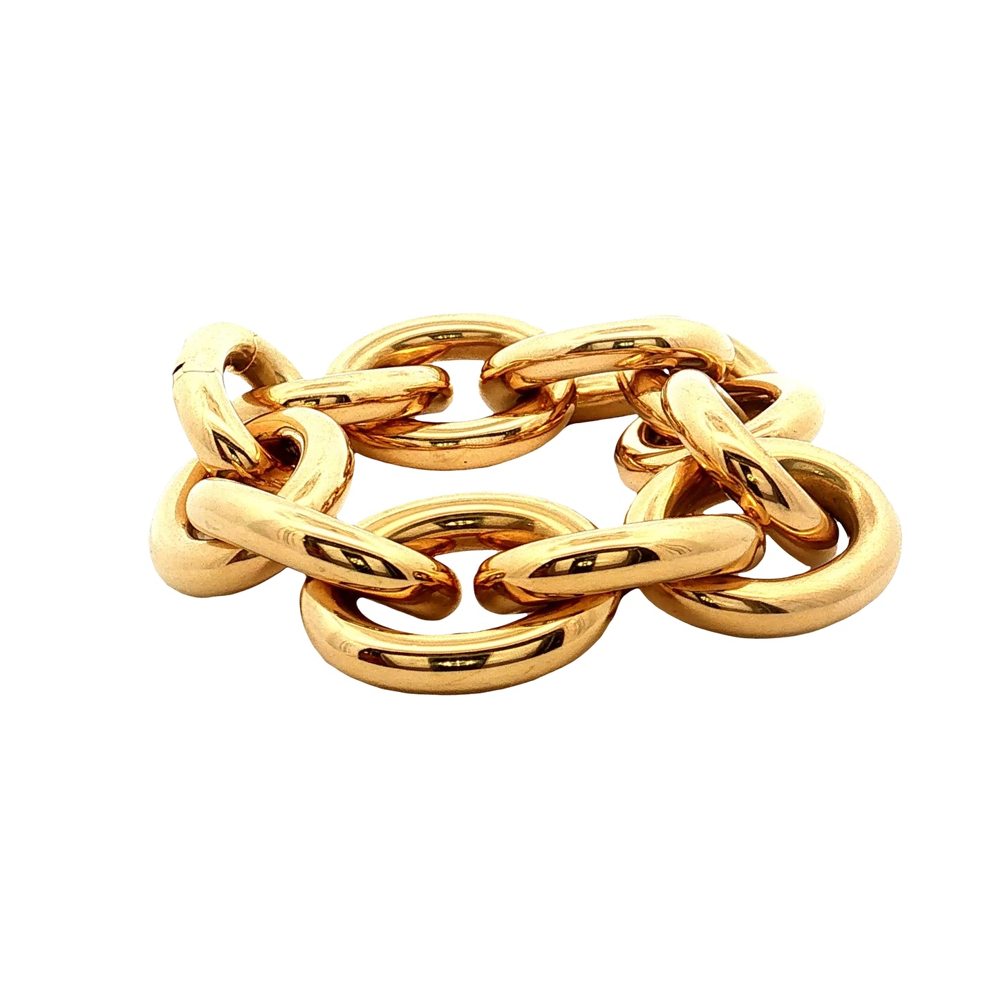 Oversized Link Statement Bracelet 18k Yellow Gold