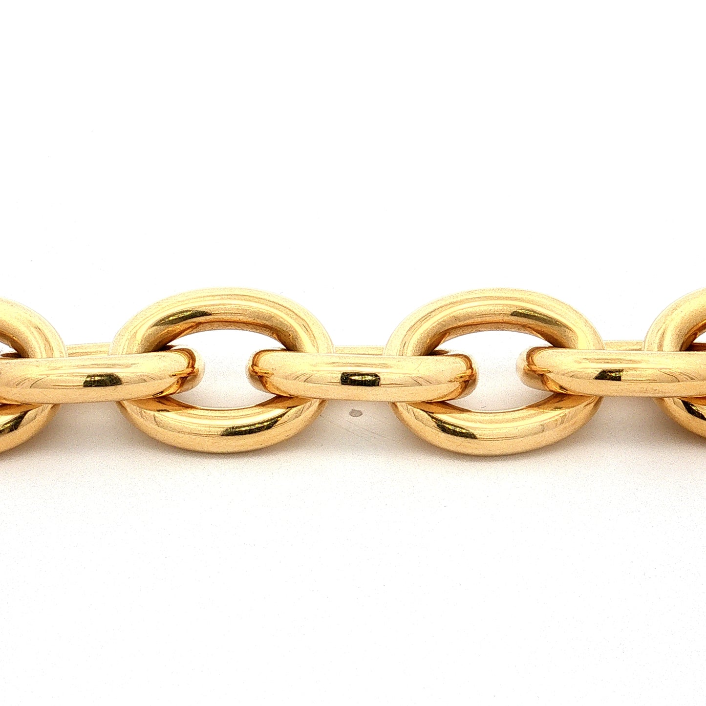 Oversized Link Statement Bracelet 18k Yellow Gold