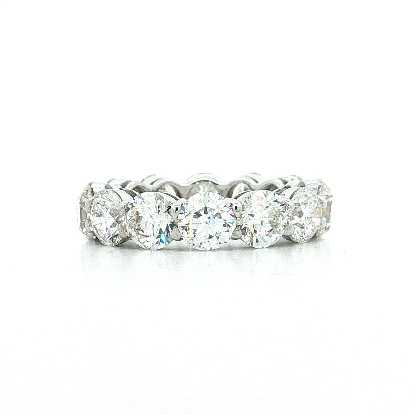 7.00 GIA Round Diamond Eternity Band 18k White Gold
