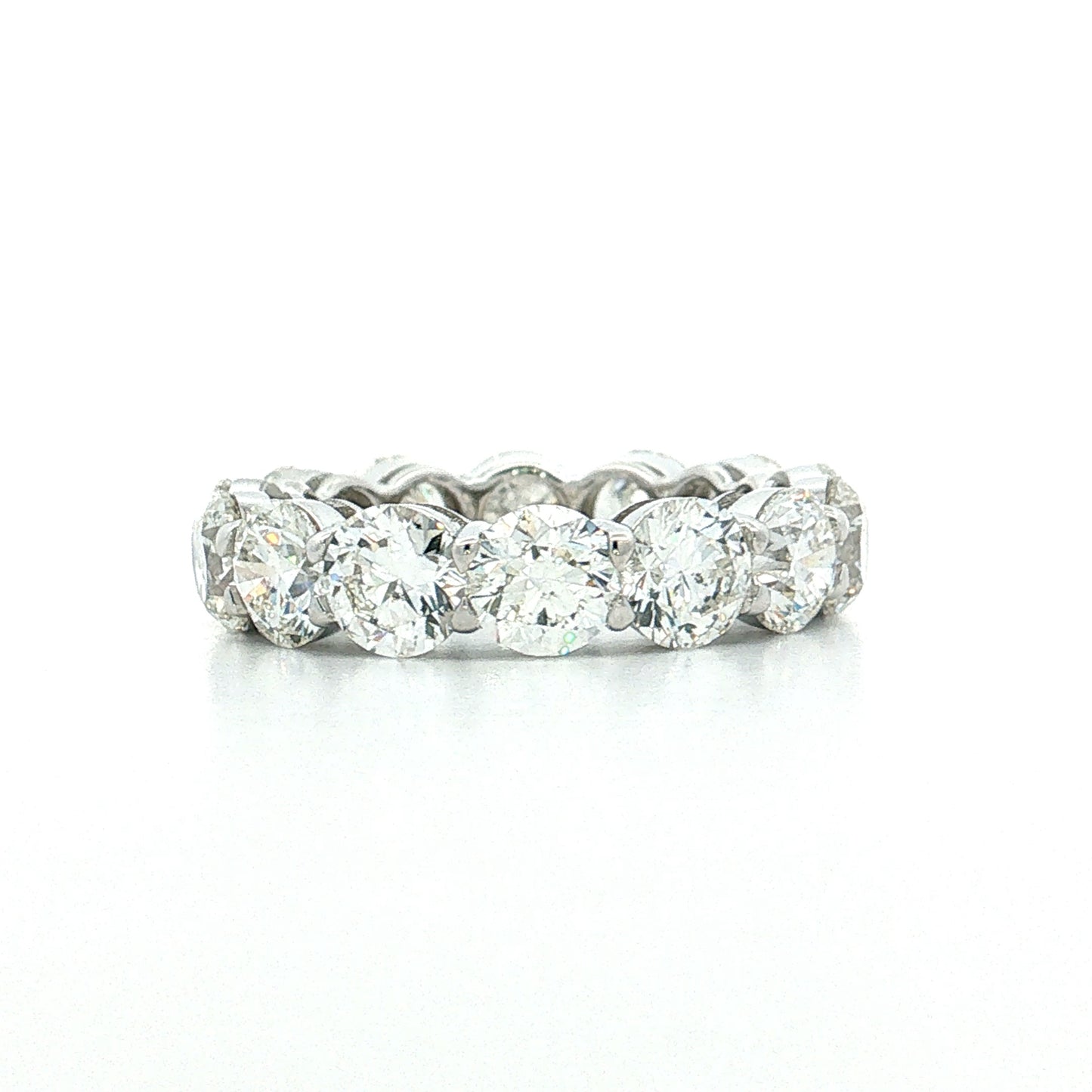 7.00 GIA Round Diamond Eternity Band 18k White Gold