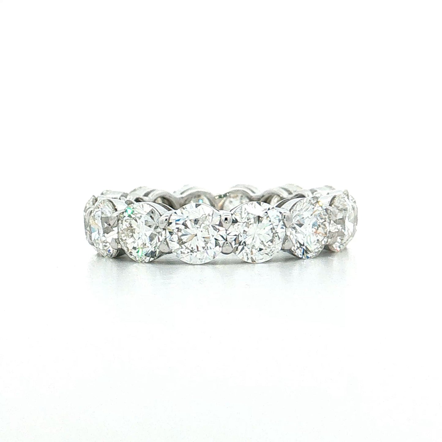 7.00 GIA Round Diamond Eternity Band 18k White Gold