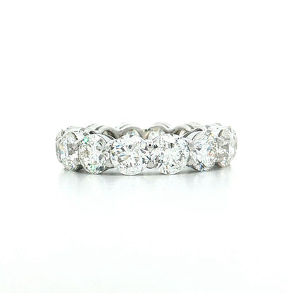 7.00 GIA Round Diamond Eternity Band 18k White Gold