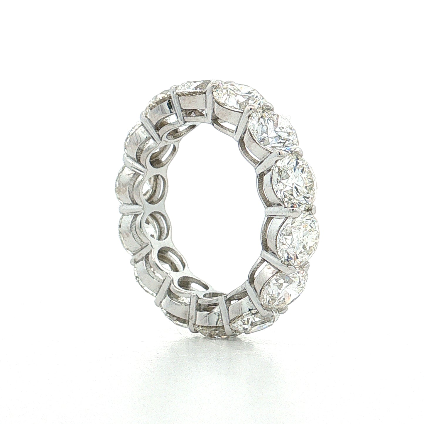 7.00 GIA Round Diamond Eternity Band 18k White Gold