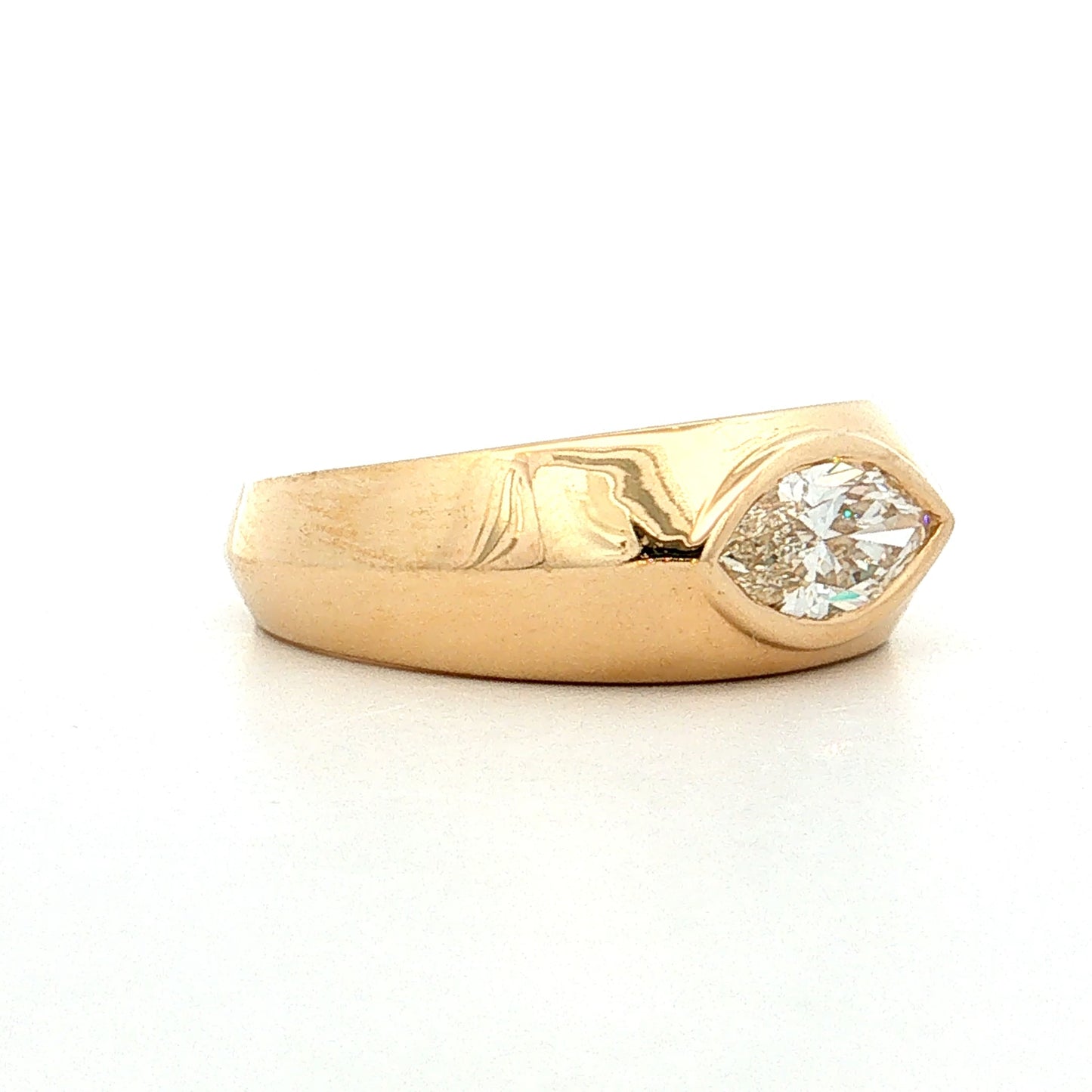 .90 East-West Marquise Diamond Engagement Ring 18k