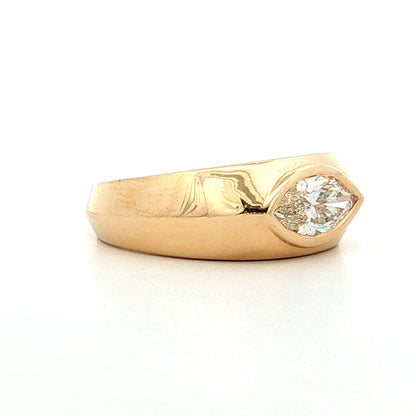 .90 East-West Marquise Diamond Engagement Ring 18k