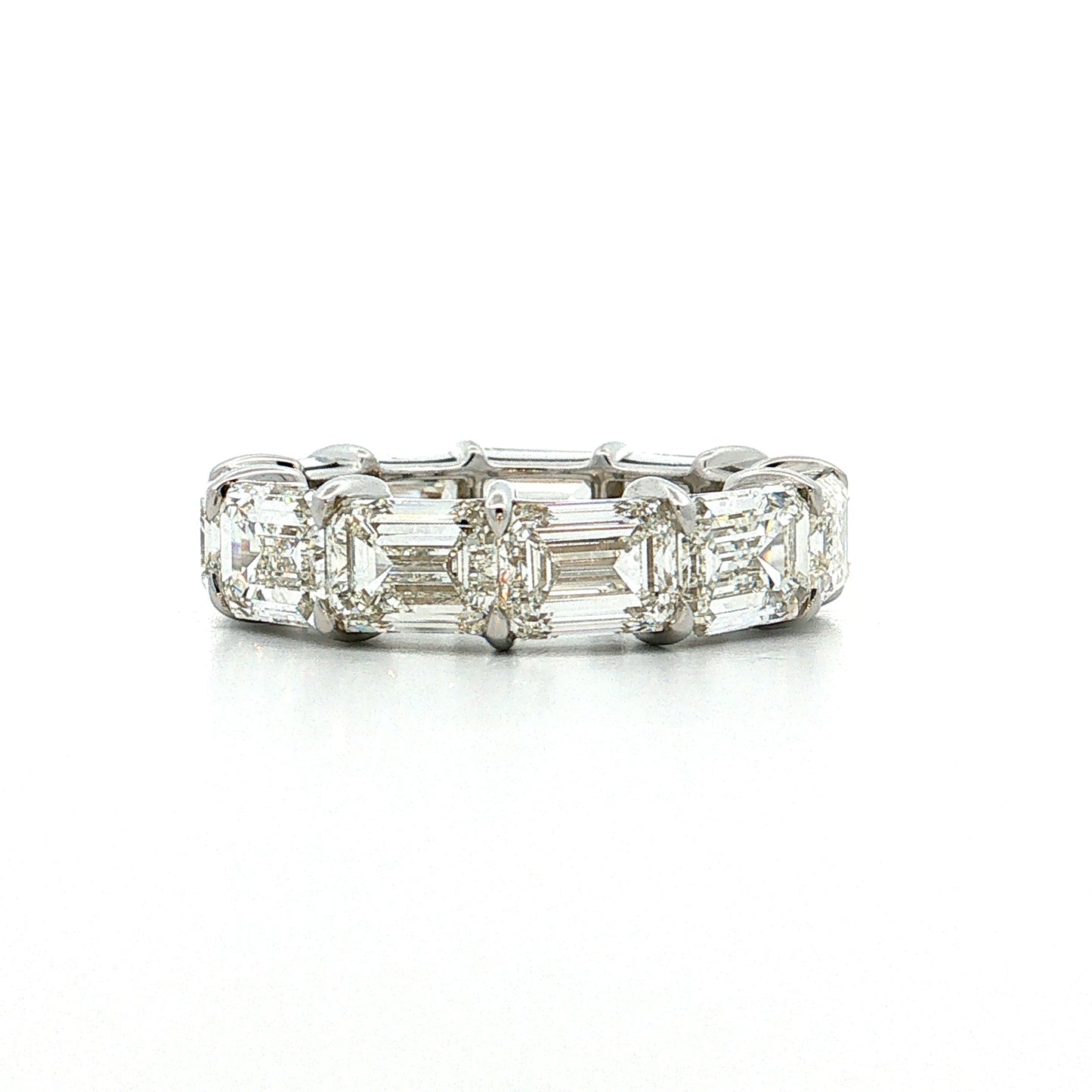 11.05 GIA Emerald Cut Diamond Eternity Band 18k