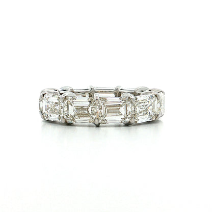 11.05 GIA Emerald Cut Diamond Eternity Band 18k