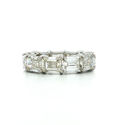 11.05 GIA Emerald Cut Diamond Eternity Band 18k