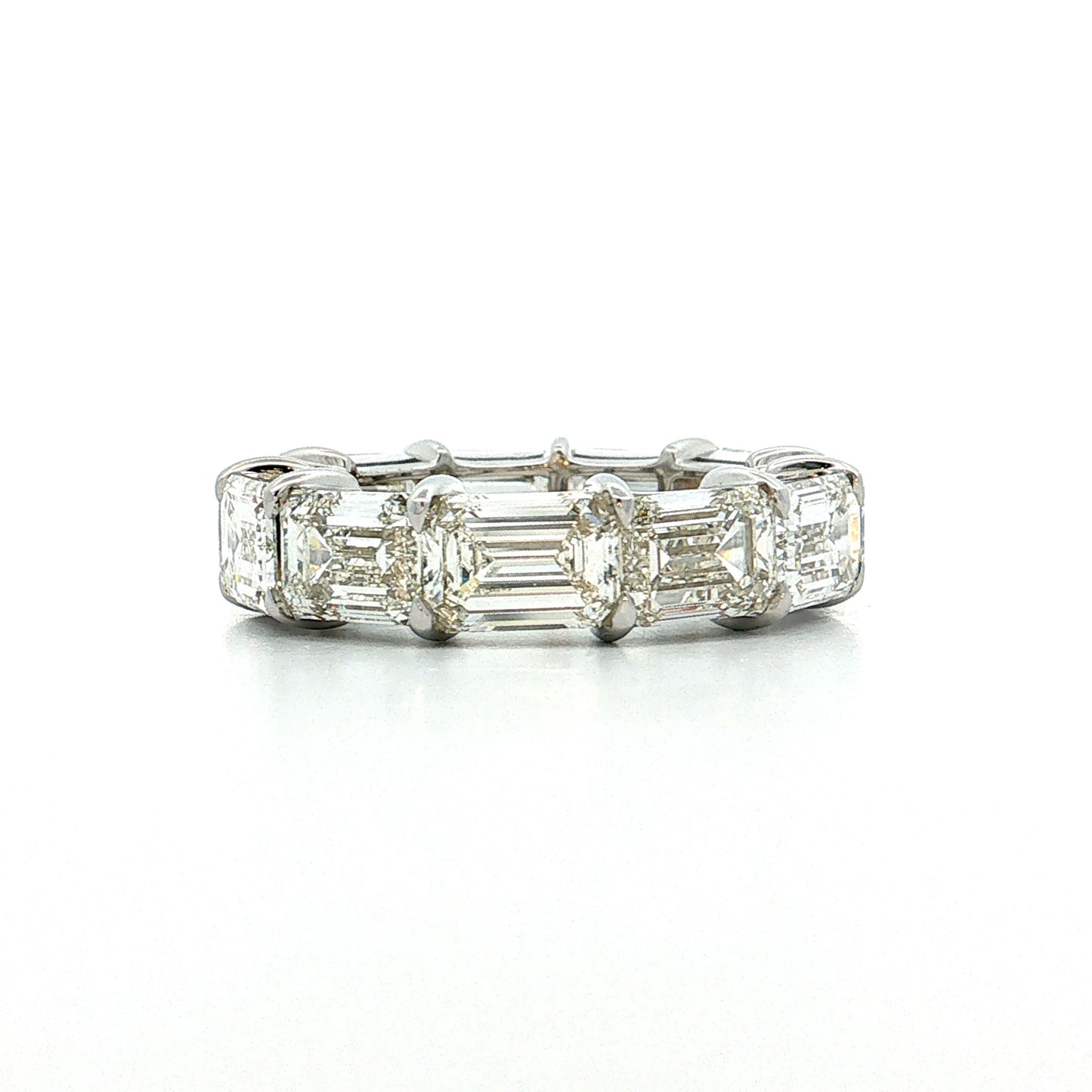 11.05 GIA Emerald Cut Diamond Eternity Band 18k