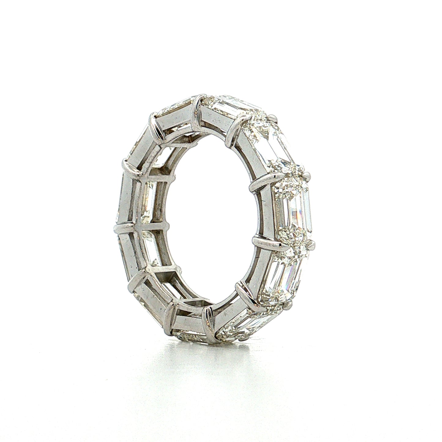 11.05 GIA Emerald Cut Diamond Eternity Band 18k