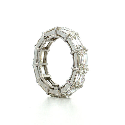 11.05 GIA Emerald Cut Diamond Eternity Band 18k