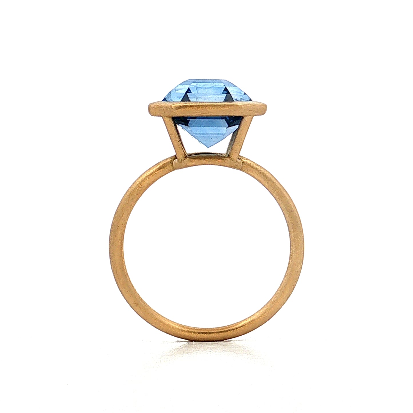 8.20 Emerald Cut Blue Sapphire Engagement Ring 18k