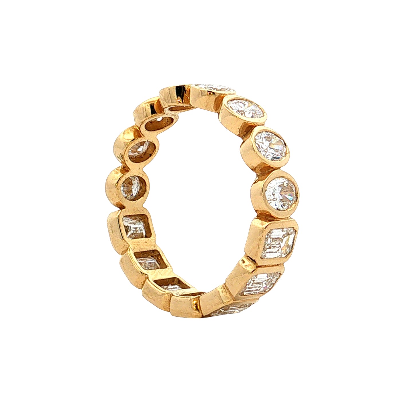 2.75 Mixed Diamond Eternity Wedding Band 18k