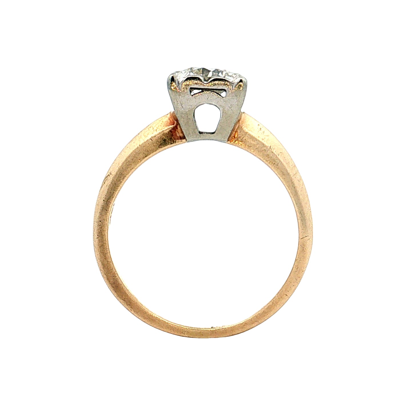 .48 Vintage Retro Diamond Engagement Ring 14k
