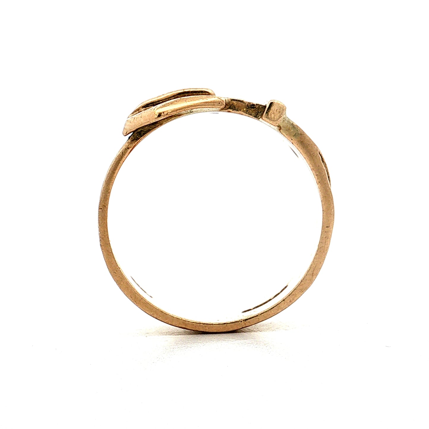 Antique Victorian Buckle Ring 10k Yellow Gold