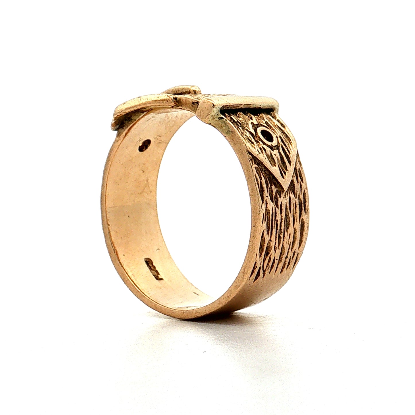 Antique Victorian Buckle Ring 10k Yellow Gold
