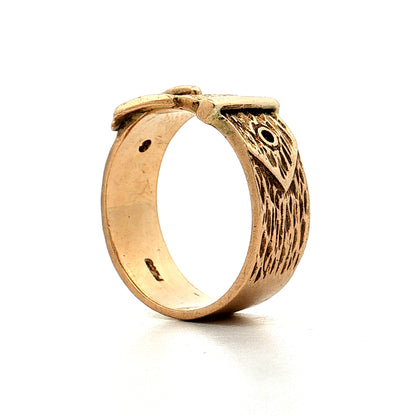 Antique Victorian Buckle Ring 10k Yellow Gold