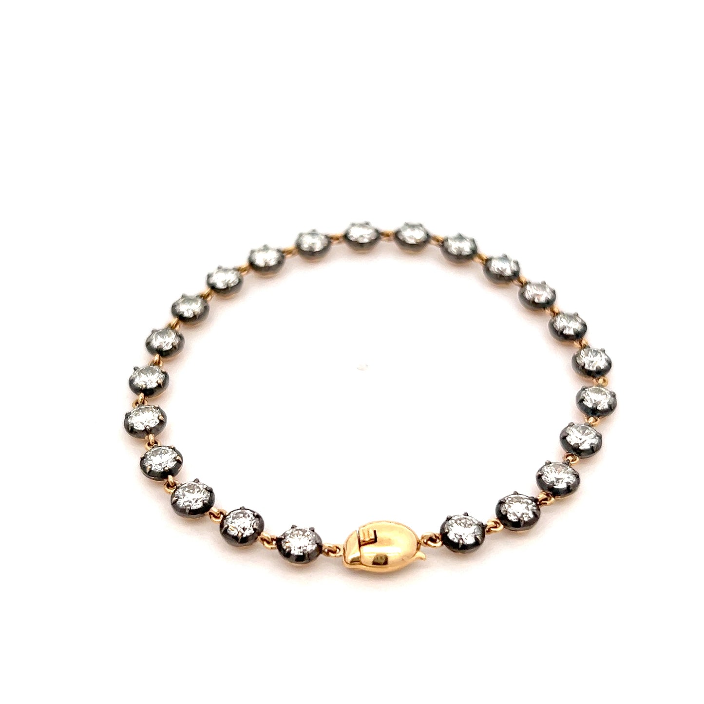 6.02 Diamond Tennis Bracelet 18k Yellow Gold