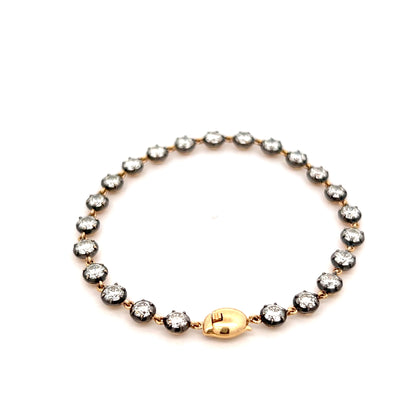 6.02 Diamond Tennis Bracelet 18k Yellow Gold