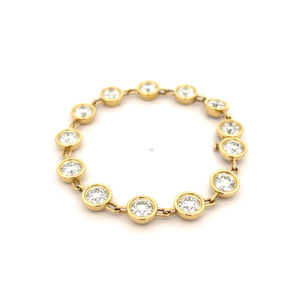 11.75 Diamond Paperclip Link Bracelet 18k Yellow Gold