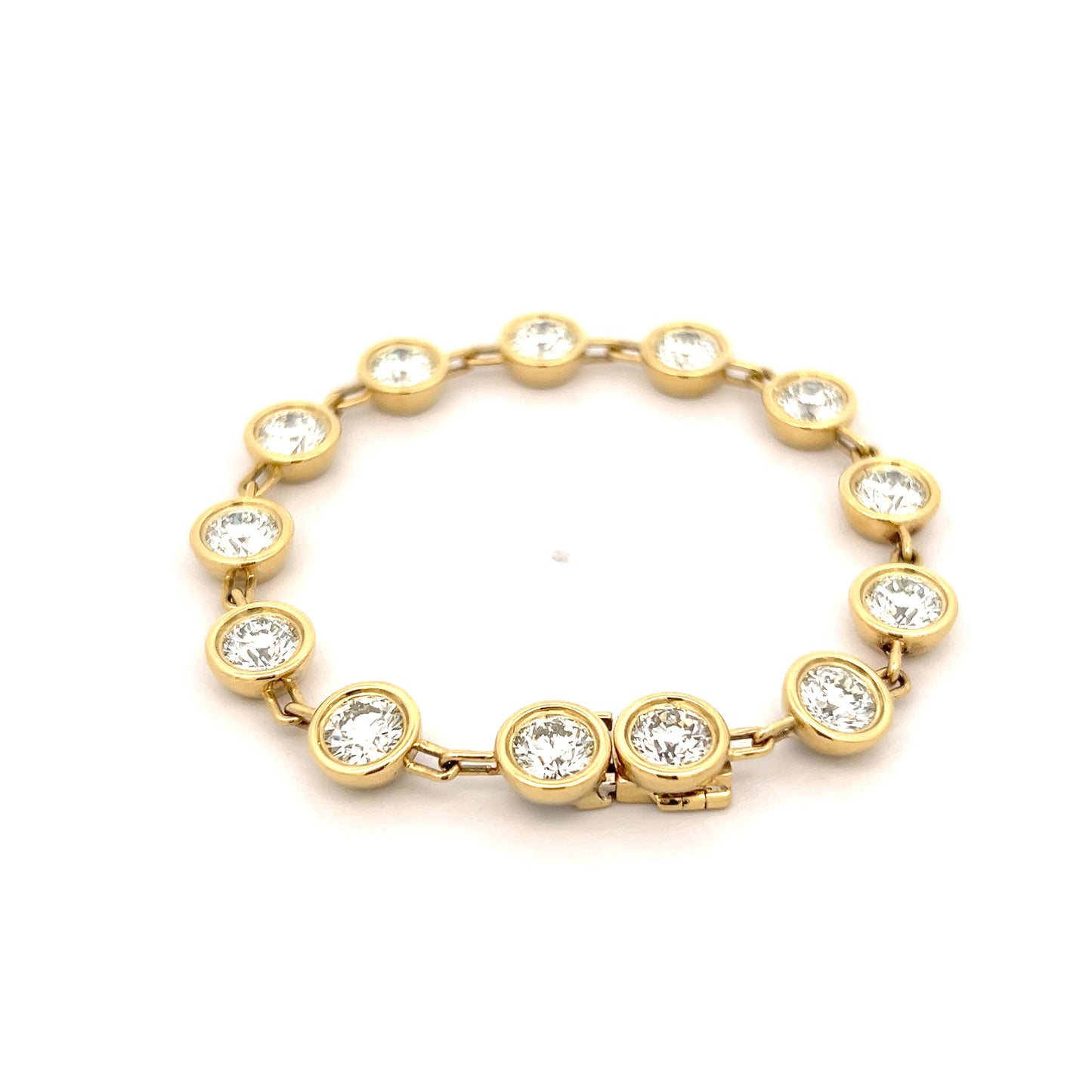 11.75 Diamond Paperclip Link Bracelet 18k Yellow Gold